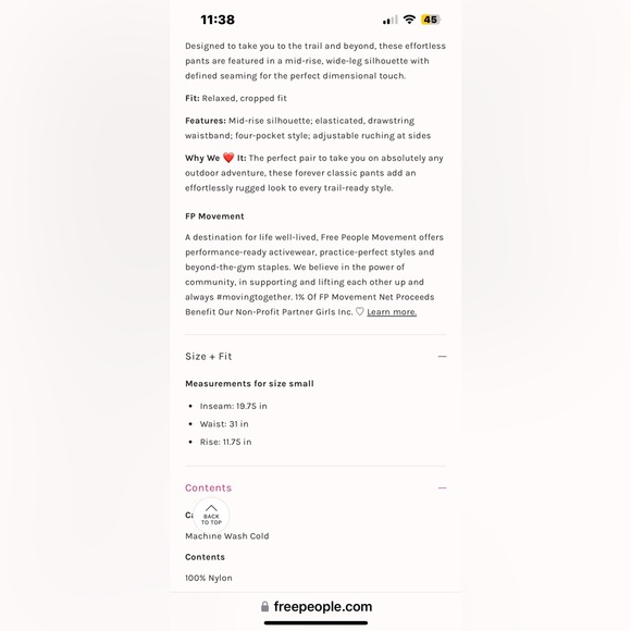 NWT FREE PEOPLE MOVEMENT Grassroots Pants | Seagrass MSRP $78 Oversized - Picture 6 of 8